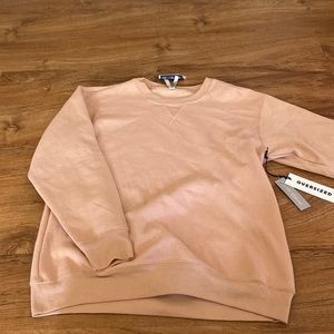 DRE922 pale peach long sleeve top size P/S crewneck sweatshirt, sweater top